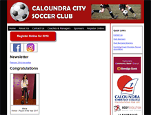Tablet Screenshot of caloundracitysoccerclub.com